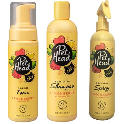Pet Head Felin' Good Cat Shampoo, Foam and Spray - Lemonberry