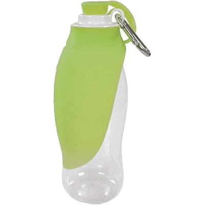 Portable Water Bottle for Dogs with green leaf spout